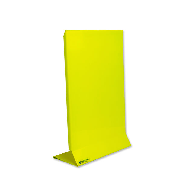 Tischmagnettafel in leuchtgelb RAL 1026 mit weißem Hintergrund